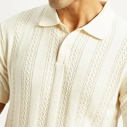 LEVI'S® MEN'S SELF DESIGN RELAXED FIT RESORT COLLAR SHIRT - NEUTRAL