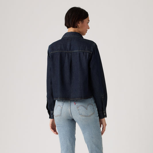 LEVI'S® WOMEN'S LOGAN SHACKET - DARK INDIGO FLAT FINISH