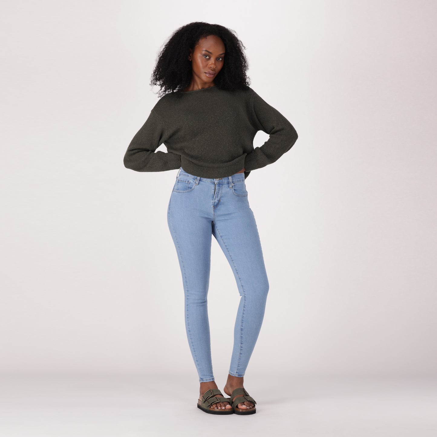 LEVI'S® WOMEN'S CURVY HIGH-RISE SUPER SKINNY  - MED INDIGO - WORN IN