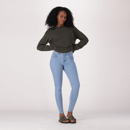 LEVI'S® WOMEN'S CURVY HIGH-RISE SUPER SKINNY  - MED INDIGO - WORN IN