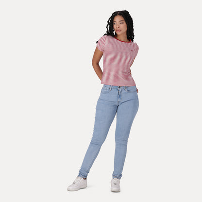LEVI'S® WOMEN'S CURVY HIGH-RISE SUPER SKINNY  - MED INDIGO - WORN IN