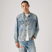 LEVI'S® X TOY STORY MEN'S TYPE III TRUCKER JACKET - MED INDIGO - WORN IN