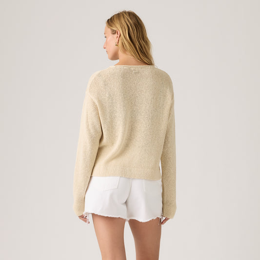 LEVI'S® WOMEN'S LAETITIA BOUCLE SWEATER - NEUTRAL