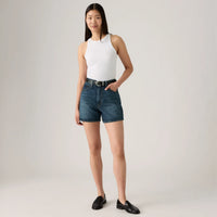 LEVI'S® WOMEN'S CINCH MID-THIGH SHORTS - DARK INDIGO WORN IN