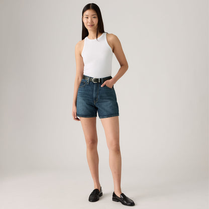LEVI'S® WOMEN'S CINCH MID-THIGH SHORTS - DARK INDIGO WORN IN