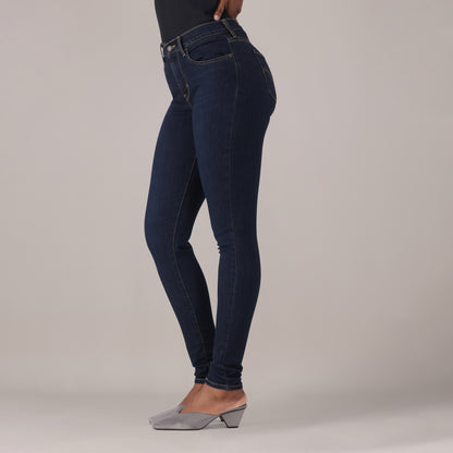 LEVI'S® WOMEN'S CURVY HIGH-RISE SUPER SKINNY  - DARK INDIGO - WORN IN