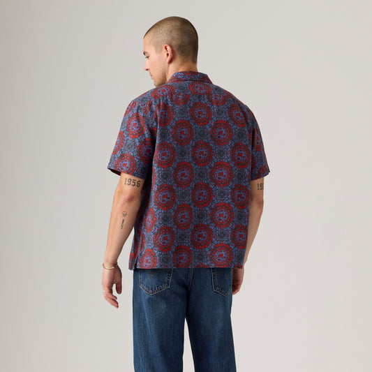 LEVI'S® MEN'S SHORT-SLEEVE SUNSET STANDARD CAMP SHIRT - MULTI COLOUR