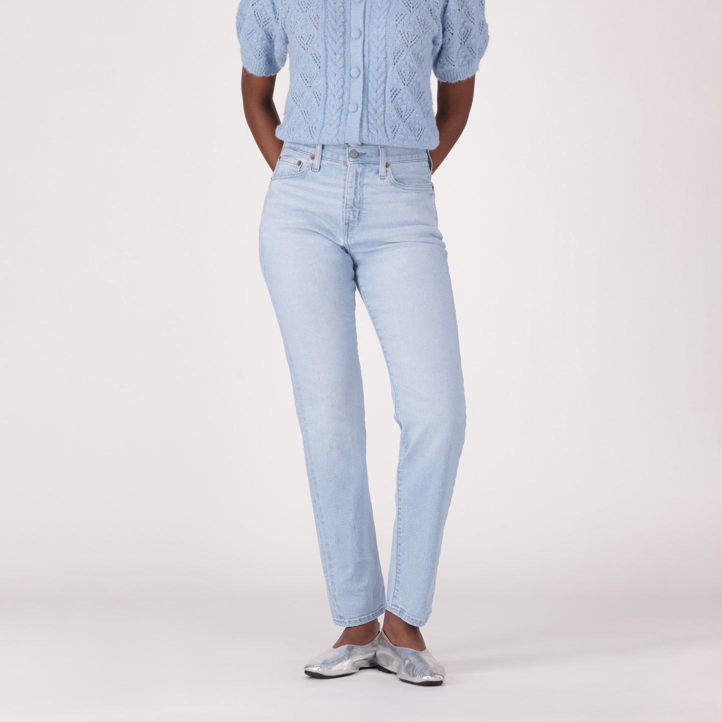 LEVI'S® WOMEN'S WEDGIE SLIM JEANS - LIGHT INDIGO - WORN IN
