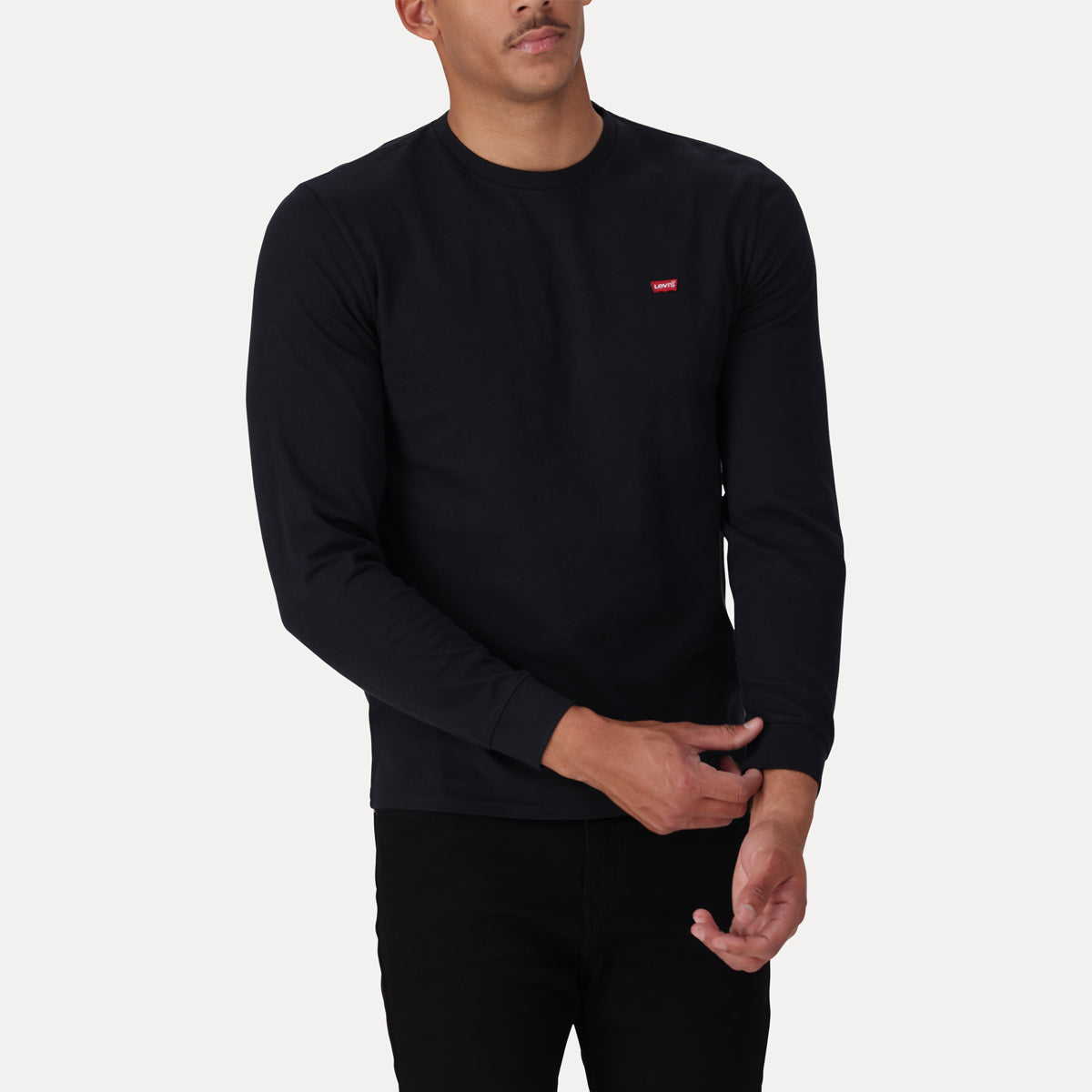 LEVI'S® MEN'S ORIGINAL HOUSEMARK LONG-SLEEVE T-SHIRT - BLACK