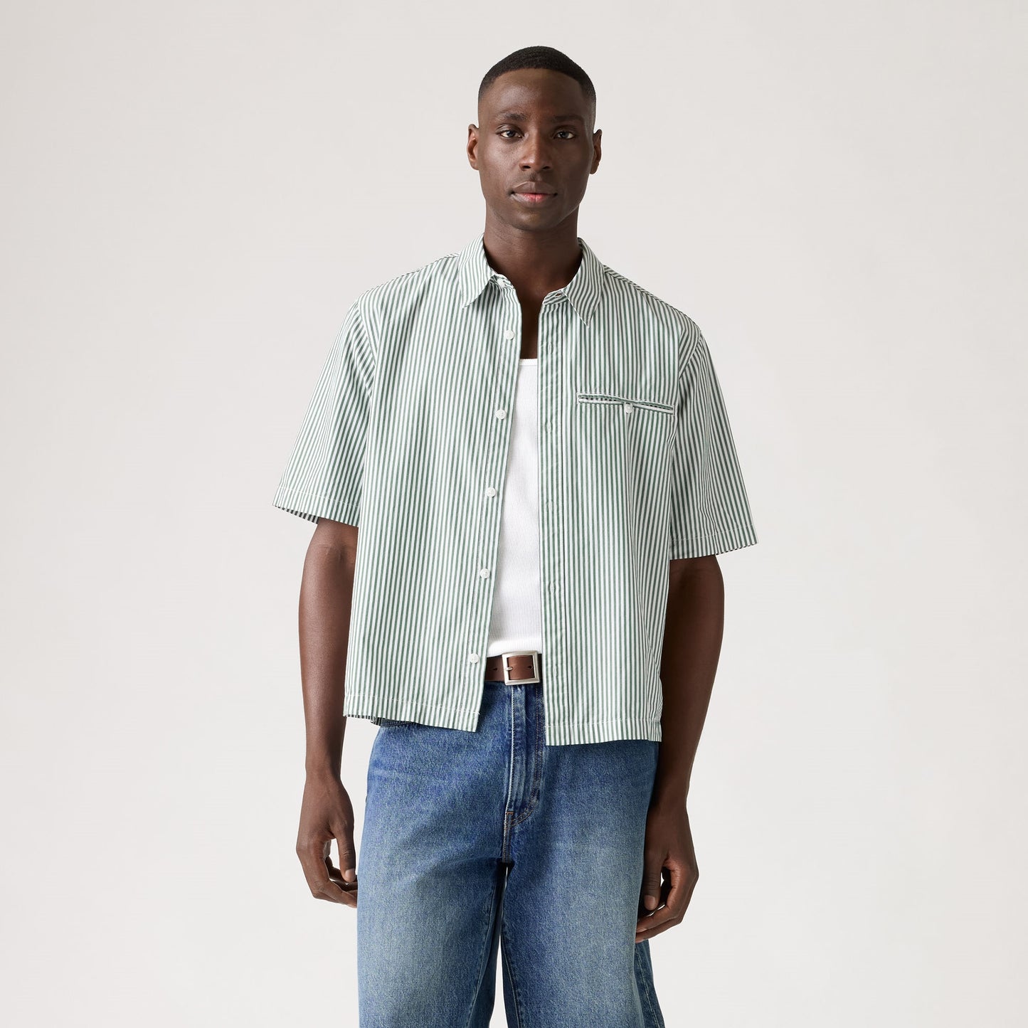 LEVI'S® MEN'S SHORT-SLEEVE ZANDT CROPPED SHIRT - MULTI COLOUR