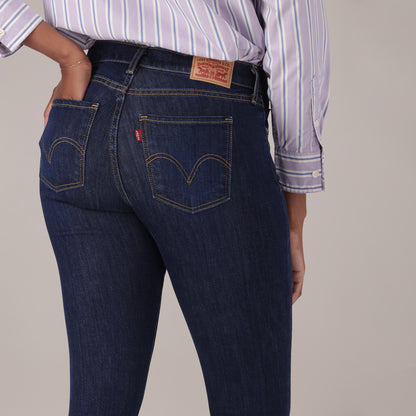 LEVI'S® WOMEN'S CURVY SUPER SKINNY  - DARK INDIGO - WORN IN