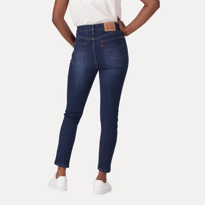 LEVI'S® WOMEN'S 720 HIGH-RISE SUPER SKINNY JEANS - DARK INDIGO - WORN IN