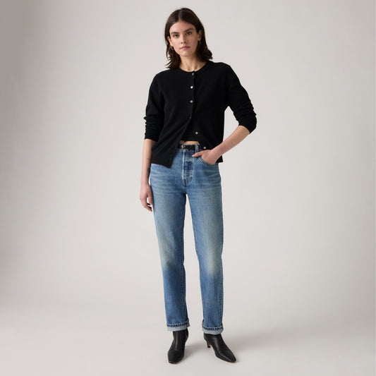 LEVI'S® WOMEN'S 501® ORIGINAL JEANS - MED INDIGO - WORN IN