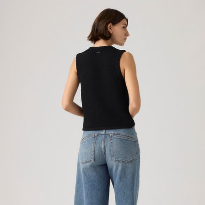 LEVI'S® WOMEN'S HELEN MINI BOUCLE VEST - BLACK