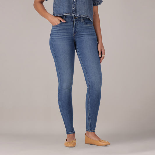 Levi's® Women's Curvy Super Skinny - Med Indigo - Flat Finish
