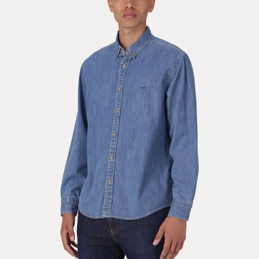 LEVI'S® MEN'S AUTHENTIC BUTTON-DOWN SHIRT - MED INDIGO - FLAT FINISH
