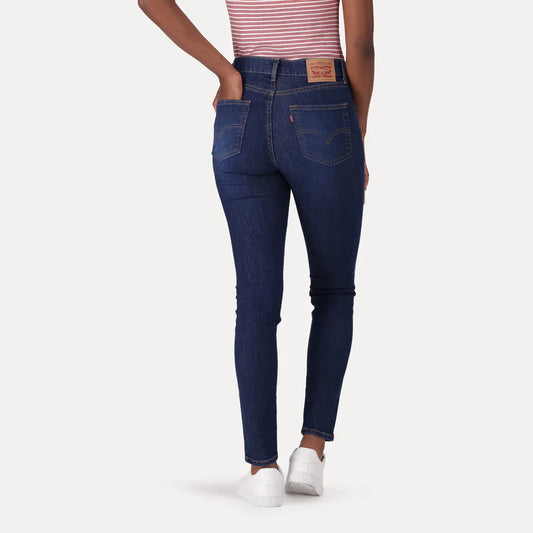 LEVI'S® WOMEN'S 720 HIGH-RISE SUPER SKINNY JEANS - DARK INDIGO - WORN IN