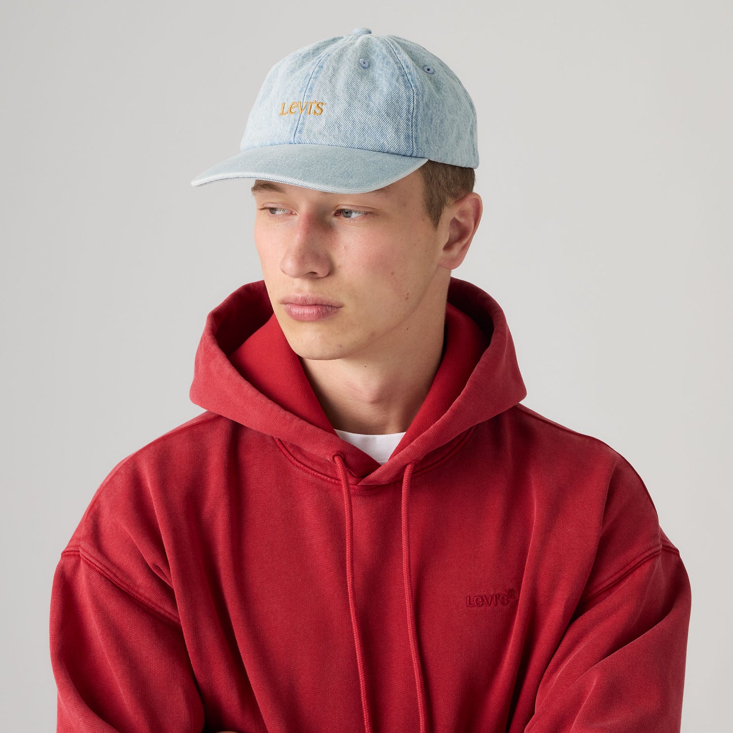 LEVI'S® MEN'S CLUB LOGO CAP - LIGHT INDIGO - WORN IN