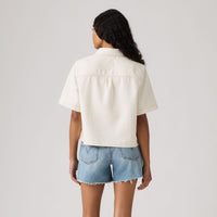 LEVI'S® WOMEN'S LOGAN SHORT-SLEEVE DENIM SHIRT - WHITE