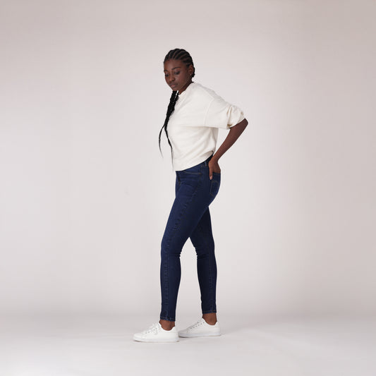 LEVI'S® WOMEN'S CURVY HIGH-RISE SUPER SKINNY - DARK INDIGO - WORN IN