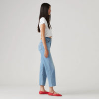 LEVI'S® WOMEN'S RIBCAGE STRAIGHT ANKLE JEANS - MED INDIGO - WORN IN