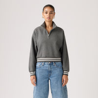 LEVI'S® WOMEN'S EVERYDAY QUARTER ZIP SWEATSHIRT - GREY