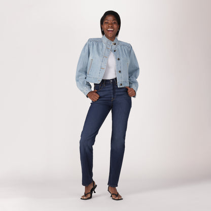 LEVI'S® WOMEN'S 501® ORIGINAL JEANS - MED INDIGO - WORN IN
