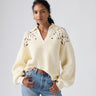 LEVI'S® WOMEN'S BIANCA CROCHET POLO SWEATER - NEUTRAL