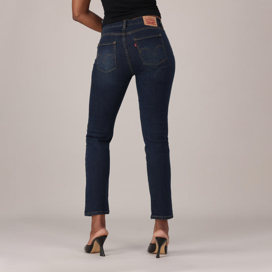 Levi's® Women's Curvy Straight - Dark Indigo - Worn In