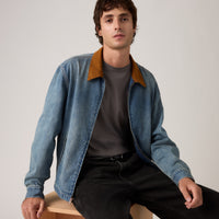 LEVI'S® MEN'S MECHANICS FULL-ZIP JACKET - MED INDIGO - WORN IN