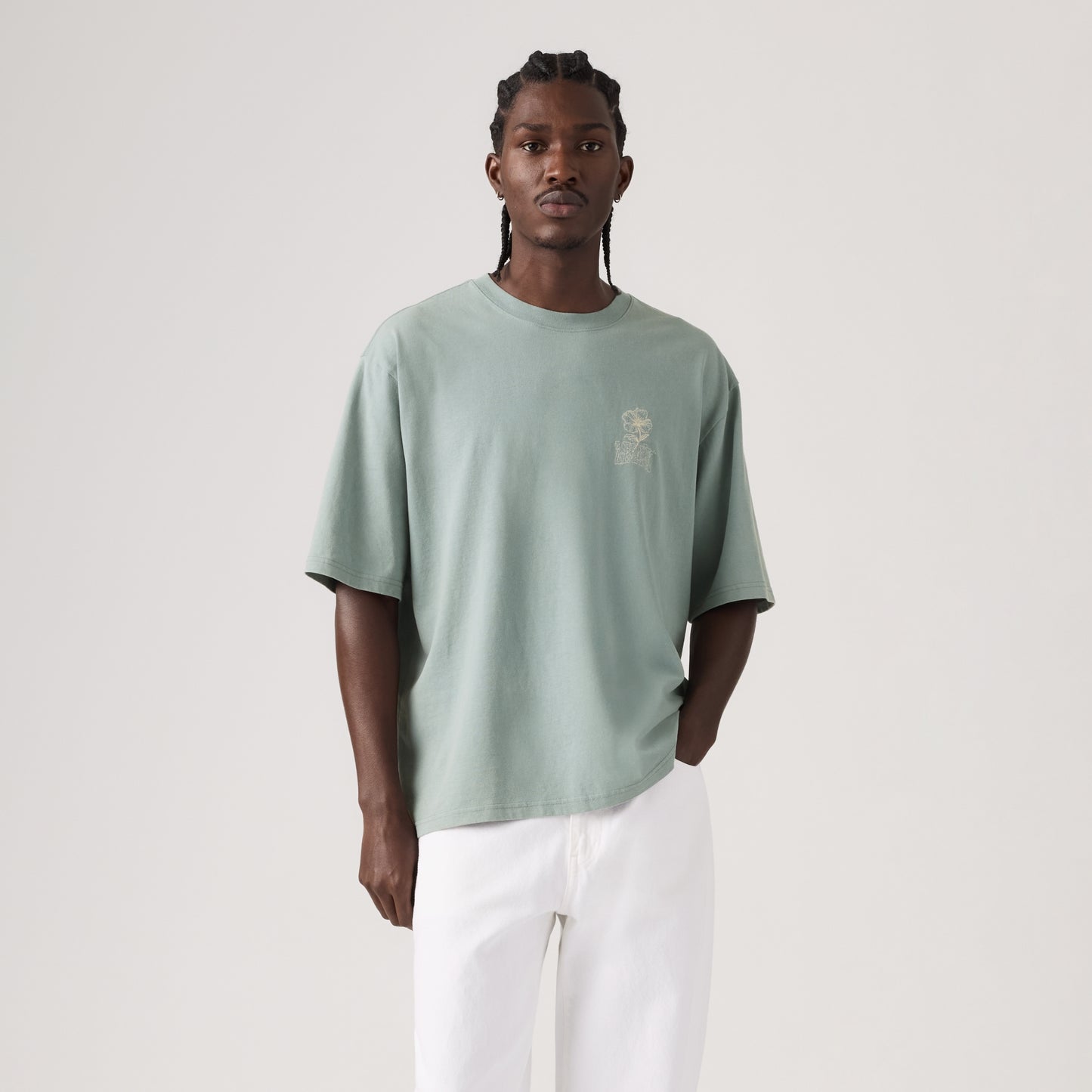 LEVI'S® MEN'S HALF-SLEEVE T-SHIRT - GREEN