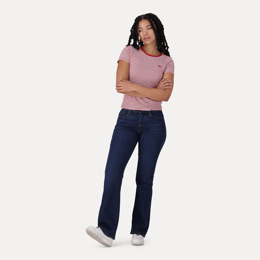 LEVI'S® WOMEN'S CURVY FLARE  - DARK INDIGO - WORN IN