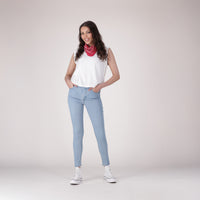 LEVI'S® WOMEN'S 720 HIGH-RISE SUPER SKINNY JEANS - MED INDIGO - WORN IN