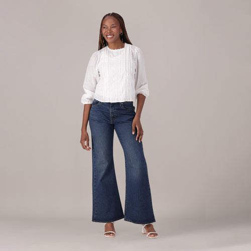 LEVI'S® WOMEN'S CINCH FLARE JEANS - DARK INDIGO - WORN IN