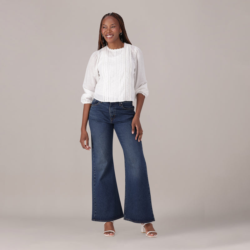 LEVI'S® WOMEN'S CINCH FLARE JEANS - DARK INDIGO - WORN IN