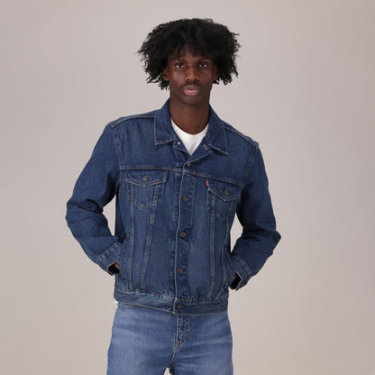 LEVI'S® MEN'S TRUCKER JACKET - DARK INDIGO - WORN IN