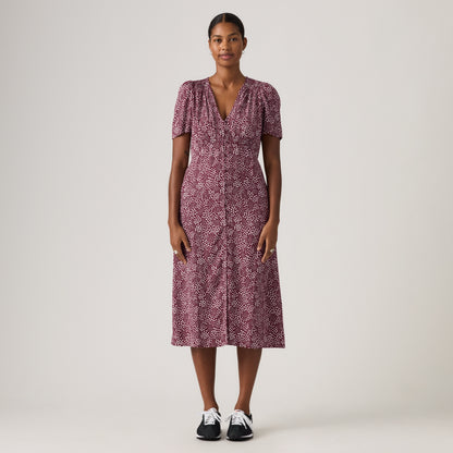 LEVI'S® WOMEN'S PAOLA SHORT-SLEEVE MIDI DRESS - MULTI COLOUR