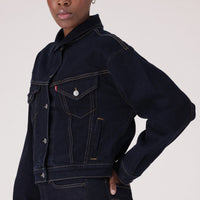 LEVI'S® WOMEN'S '90S TRUCKER JACKET - DARK INDIGO FLAT FINISH