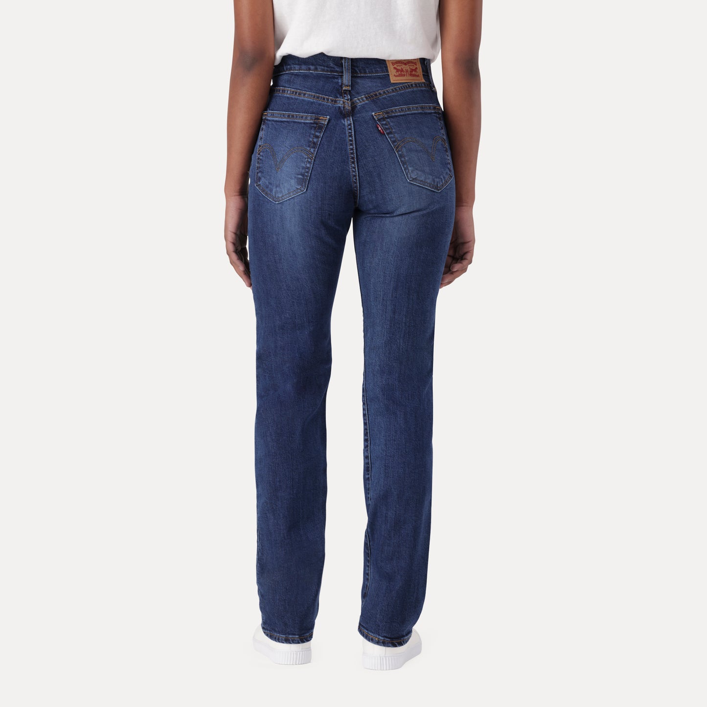 LEVI'S® WOMEN'S WEDGIE STRAIGHT JEANS - DARK INDIGO - WORN IN