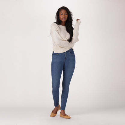 LEVI'S® WOMEN'S CURVY HIGH-RISE SUPER SKINNY  - DARK INDIGO - WORN IN