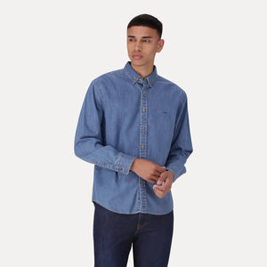 LEVI'S® MEN'S AUTHENTIC BUTTON-DOWN SHIRT - MED INDIGO - FLAT FINISH