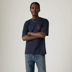 LEVI'S® MEN'S HALF-SLEEVE GRAPHIC POCKET T-SHIRT - BLUE