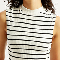 Levi's® Women's Striped Off White Collar Neck Top