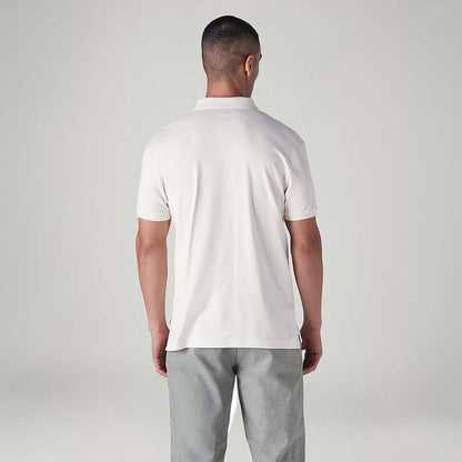 LEVI'S® MEN'S SOLID OFF WHITE INTERLOCK POLO T SHIRT - WHITE