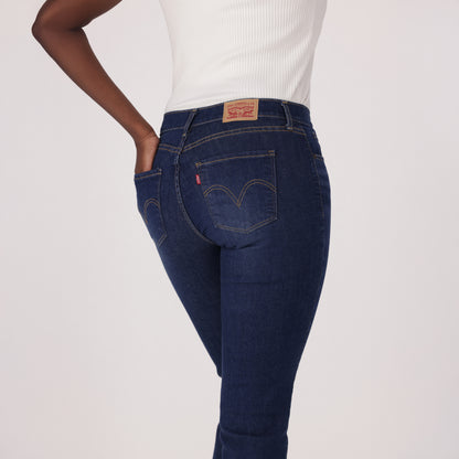 LEVI'S® WOMEN'S CURVY STRAIGHT - DARK INDIGO - WORN IN