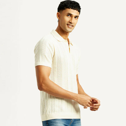 LEVI'S® MEN'S SELF DESIGN RELAXED FIT RESORT COLLAR SHIRT - NEUTRAL