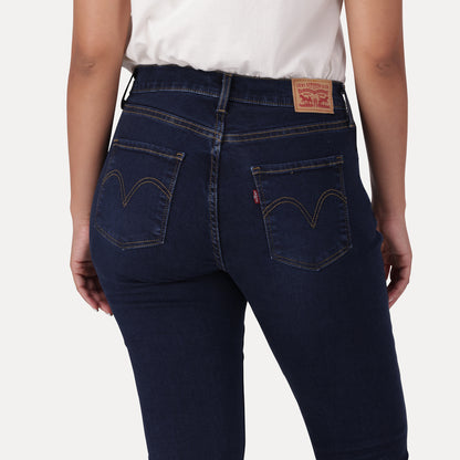 LEVI'S® WOMEN'S CURVY HIGH-RISE SUPER SKINNY - DARK INDIGO - WORN IN