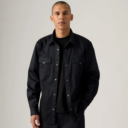 LEVI'S® MEN'S RELAXED COATED WESTERN SHIRT - BLACK