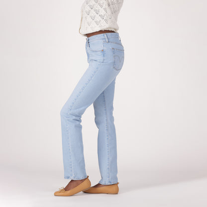 LEVI'S® WOMEN'S 501® ORIGINAL JEANS - MED INDIGO - WORN IN