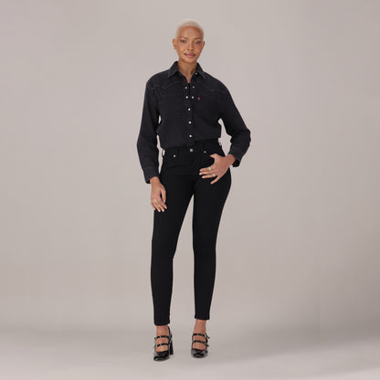LEVI'S® WOMEN'S CURVY SUPER SKINNY  - BLACK